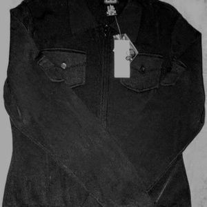 INC Int'l Concepts Women LARGE Black Top Blazer
